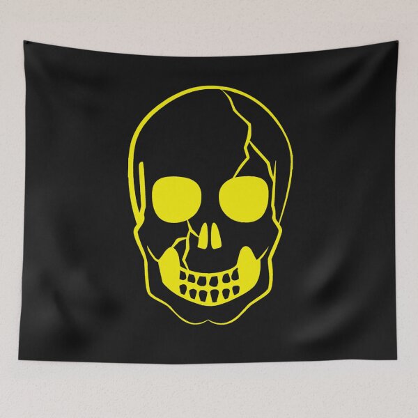 Aperçu de l'œuvre Crâne Imprimé Jaune Halloween créée et vendue par design2try.