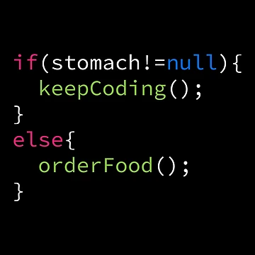 Artwork thumbnail, keep coding or order food by KeepOnCoding