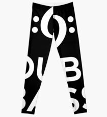 Double Bass 69 Clef White Leggings