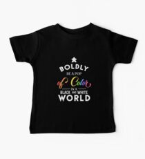 Rainbow Meeple Boldly Be A Pop of Color Board Games Meeples and Tabletop RPG Addict Baby Tee