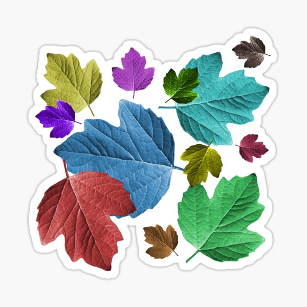 wundervolle, bunte Blätter, Herbst, Baum, Laub, Jahreszeit Sticker