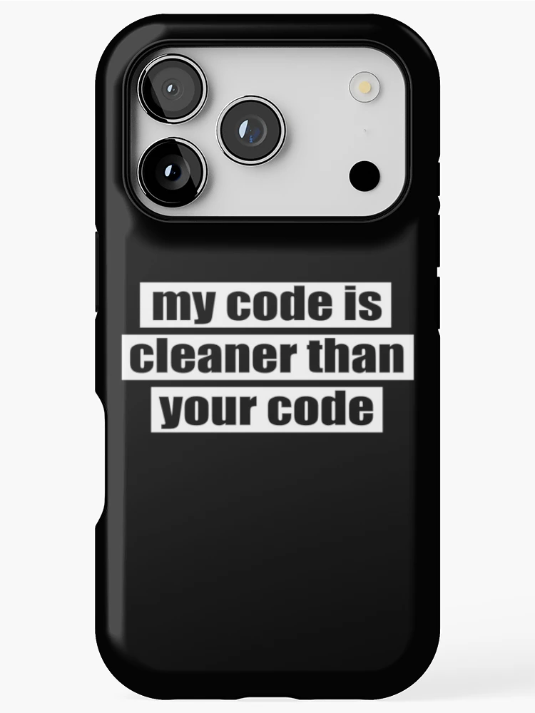 Thumbnail 1 of 4, iPhone Case, My code is cleaner designed and sold by KeepOnCoding.