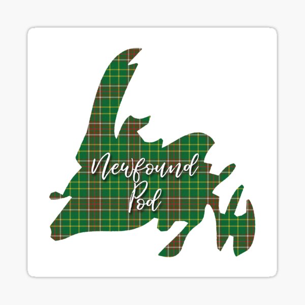 NewfoundPod - A Bite-Sized Podcast About Newfoundland - Newfoundland Tartan Map 2 Sticker