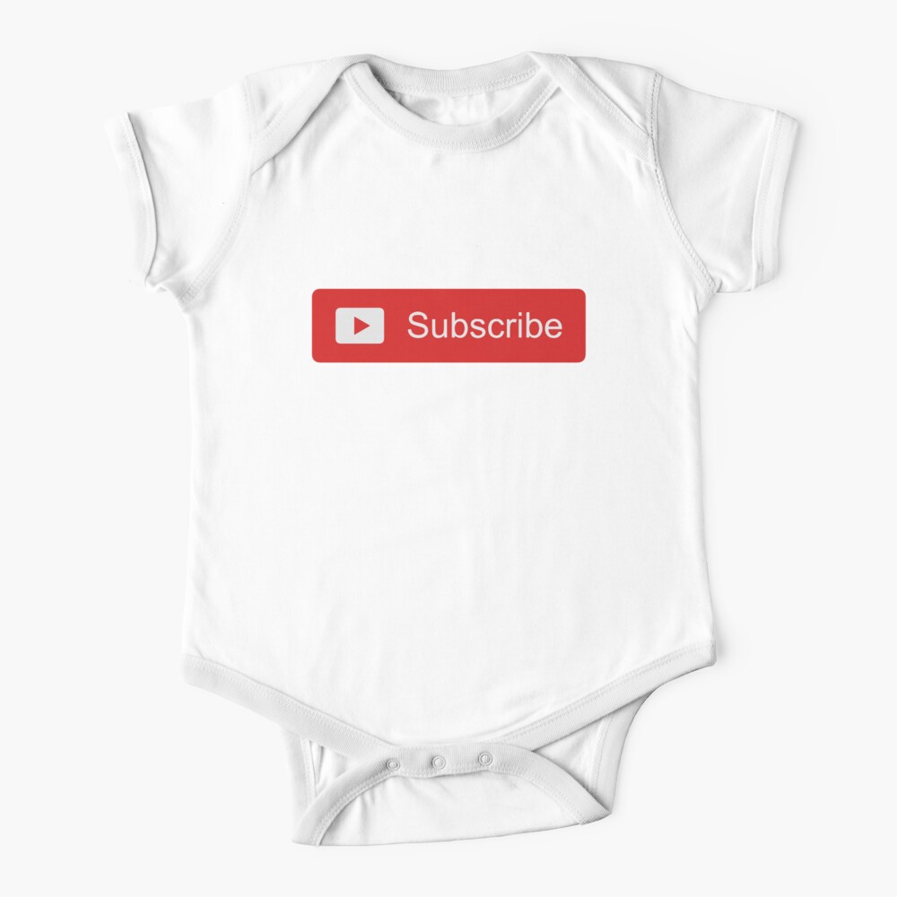 Original Youtube Subscribe Button Baby One Piece By Zan Stermecki Redbubble