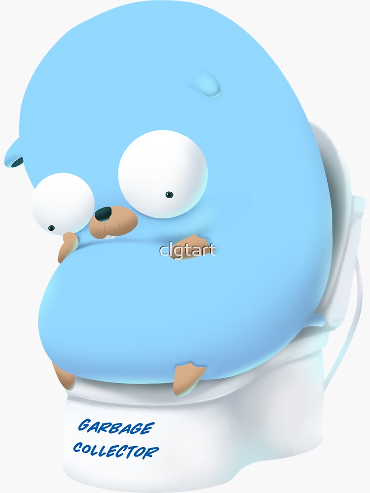 "Golang Gopher Go Thinking" Sticker for Sale by clgtart | Redbubble