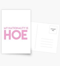 My Nationality Is Hoe Postcards
