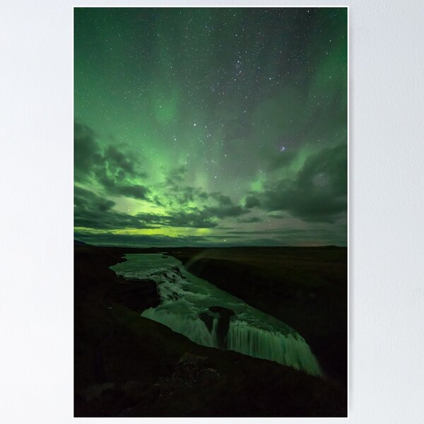 Item preview, Gullfoss under the Northen Lights - Iceland designed and sold by Mattia  Bicchi.