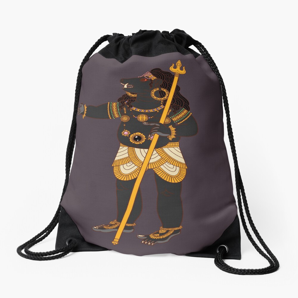 Argan Argar, God of Surface Darkness by Kalin Kadiev Drawstring Bag