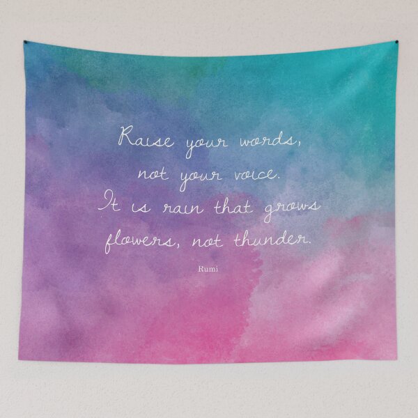 Item preview, Raise your words, not your voice. - Rumi designed and sold by StudioCitrine.