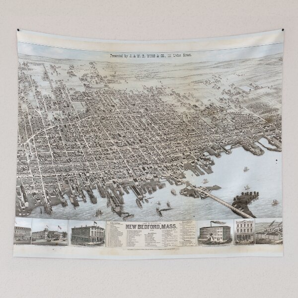 Item preview, View of the City of New Bedford, Massachusetts (1876) designed and sold by allhistory.