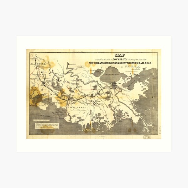 New Orleans Louisiana Vintage map Poster by Drawspots Illustrations -  Instaprints