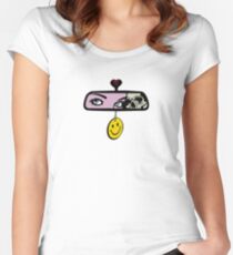 REAR VIEW MIRROR - GIRL AND SKULL Women's Fitted Scoop T-Shirt