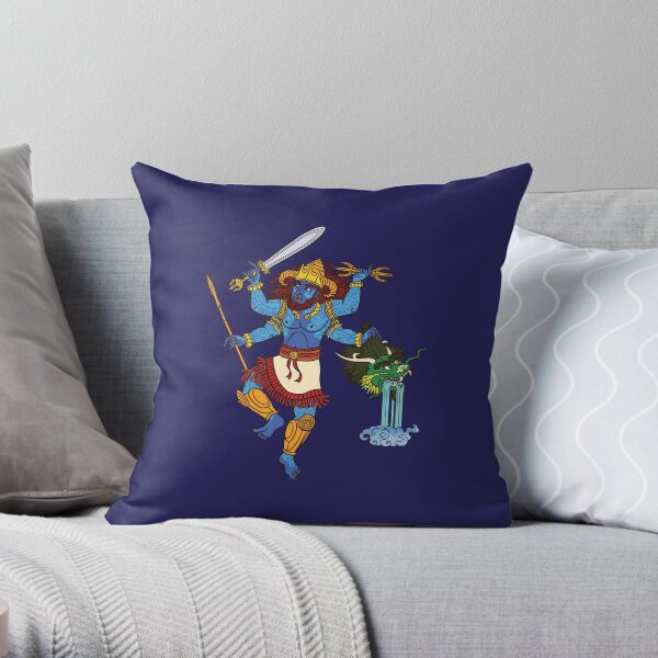 Orlanth Storm God, Chieftain, Warrior by Kalin Kadiev Throw Pillow