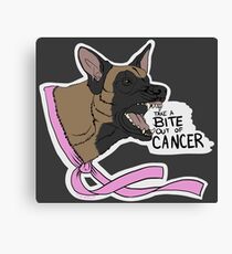 Take A BITE Out of CANCER Canvas Print