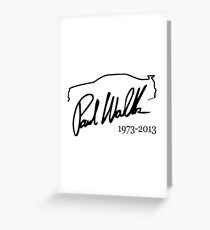 Paul Walker signature car outline Greeting Card