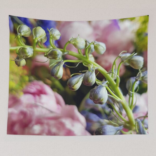 Item preview, Floral Fun - Peony in pink 13 and blue bouquet  designed and sold by ellenhenry.