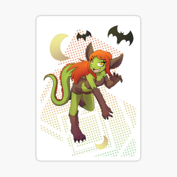 Kaya werebeast Halloween print Sticker