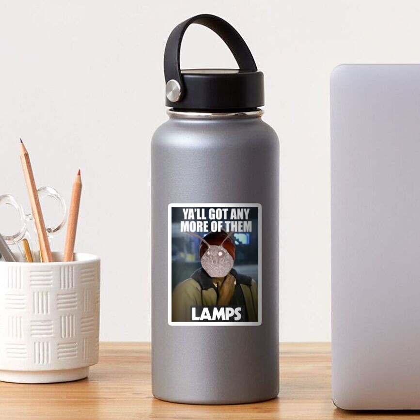 "moth lamp post meme" Sticker for Sale by ricemann Redbubble