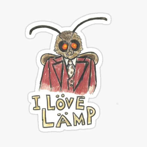 Meme Moth - I Love Lamp! Sticker