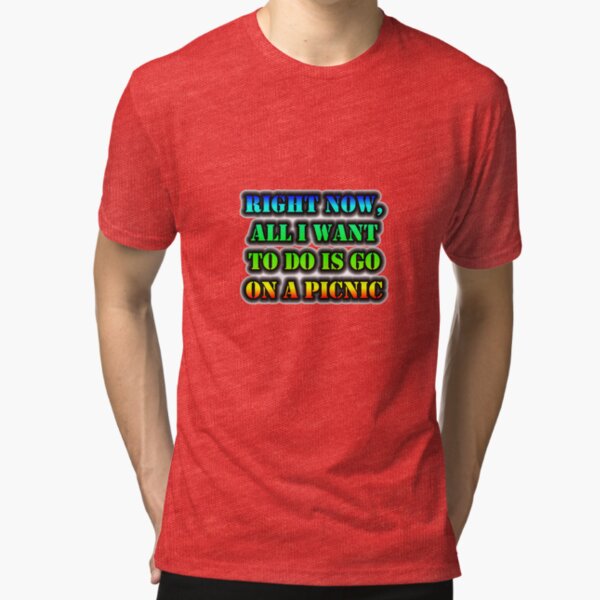 Right Now, All I Want To Do Is Go On A Picnic Tri-blend T-Shirt