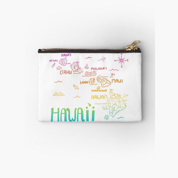 Item preview, Hawaii Illustrated Map Rainbow Color designed and sold by Claire Lordon.