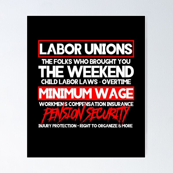 Item preview, Cool Labor Unions Weekend Minimum Wage Pro Union T-Shirt designed and sold by LookTwice.