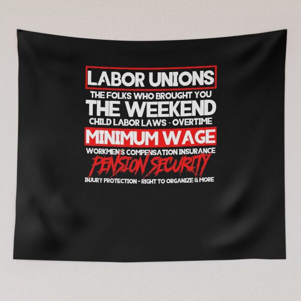 Artikelvorschau, Coole Gewerkschaften Wochenende Minimum Lohn Pro Union T-Shirt entworfen und verkauft von LookTwice.