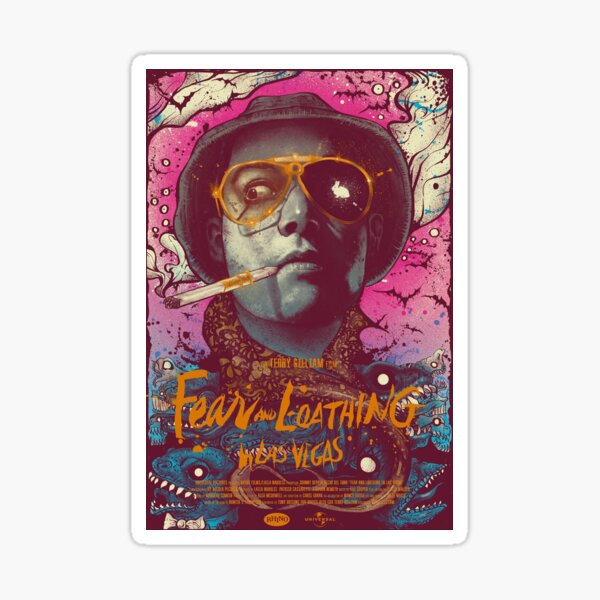 abstract fear and loathing  Sticker