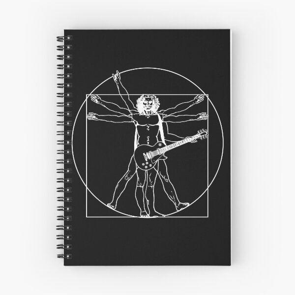 Item preview, Vitruvian man - Electric guitar  (white version) playing D-Chord designed and sold by FK-UK.