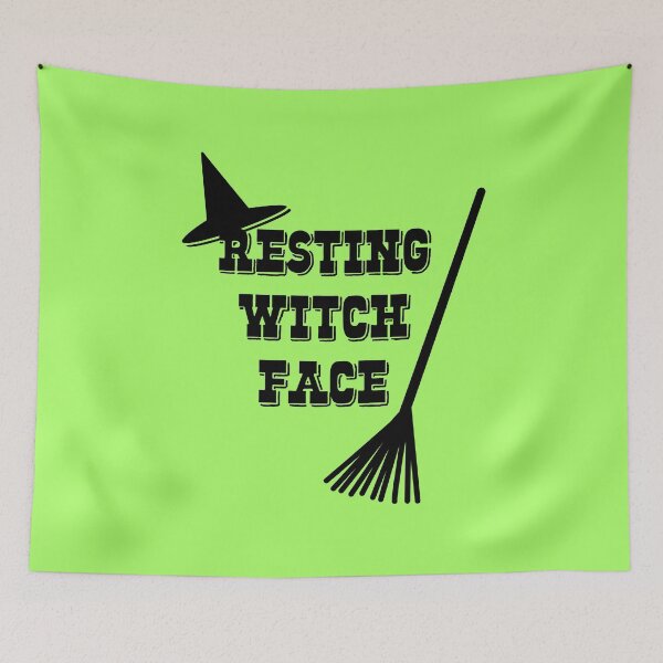 Item preview, Funny Halloween Resting Witch Face designed and sold by HollyPrice.