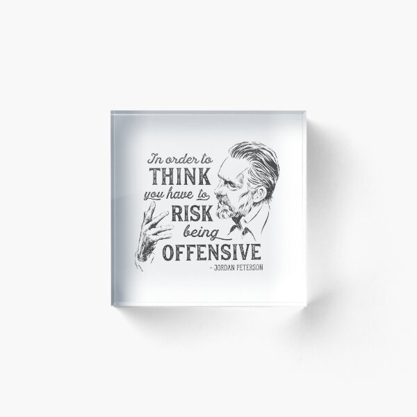 Jordan Peterson Illustration and Quote Acrylic Block