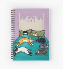 Cuaderno de espiral Tiempo de cama con gatos