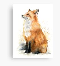 Aquarell Fuchs Malerei Leinwanddruck