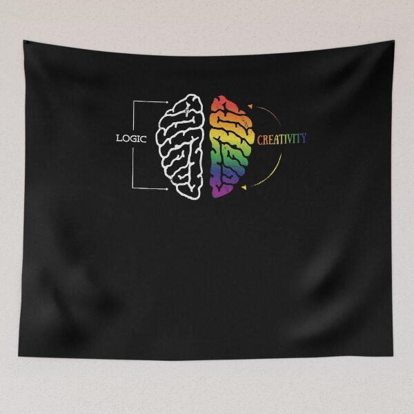 Item preview, Logic Creativity Left Right Brain Learning Teacher T-Shirt designed and sold by LookTwice.