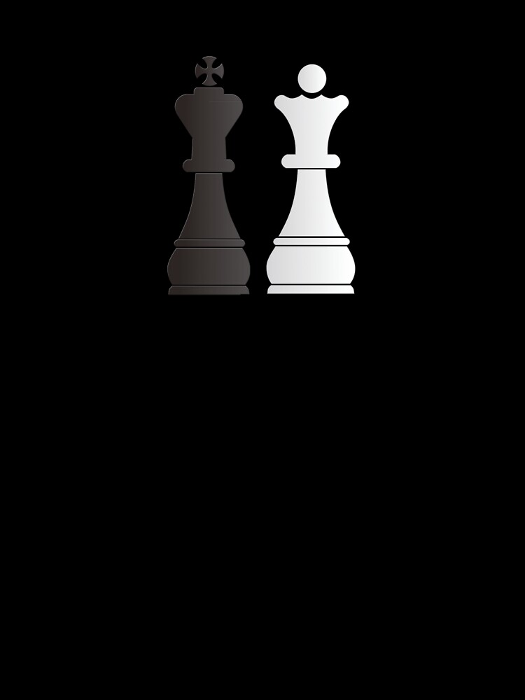 Chess Pieces King Queen Black White Stock Photo