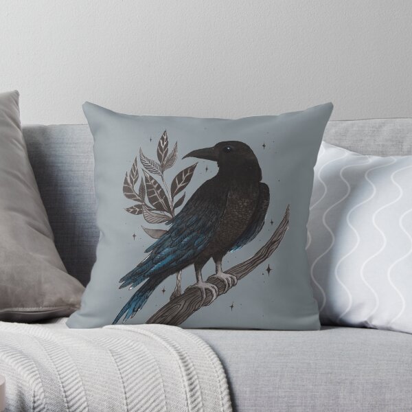 Raven Throw Pillow