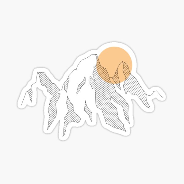 mountain range Sticker
