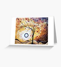 Contemporary Abstract Landscape "Golden Embrace" by Megan Duncanson Greeting Card