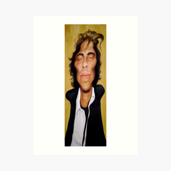 Benicio Del Toro Caricature Art Print