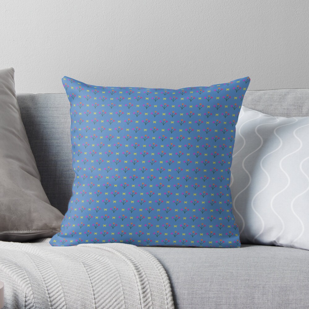 Flower Fields Throw Pillow