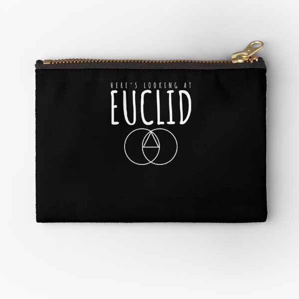Nerdy Here's Looking At Euclid Pun Geometry Math Nerd Shirt Zipper Pouch