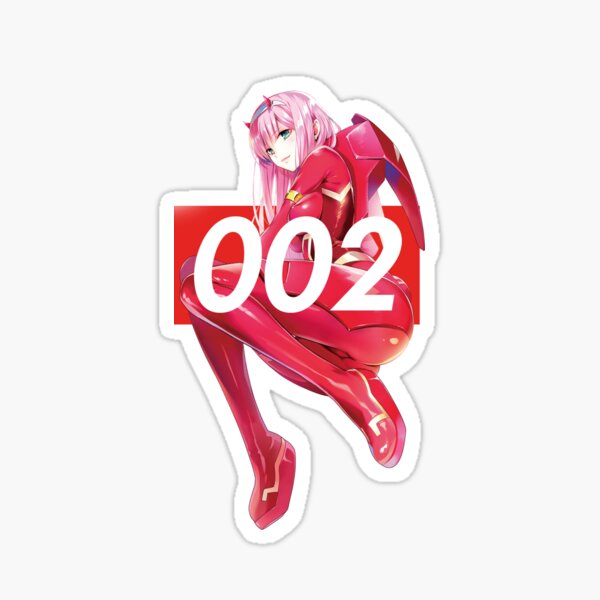 Zero Two 002 - Supreme Box Logo DARLING in the FRANXX Sticker