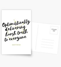 Sagittarius – Optimistically Delivering Harsh Truth To Everyone Postcards