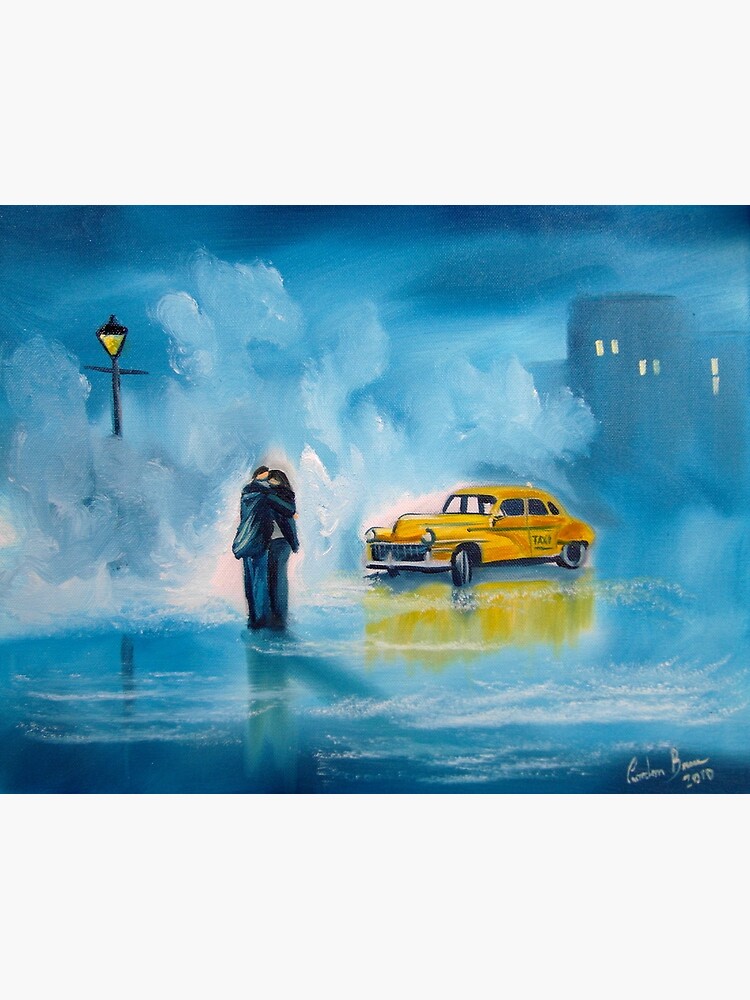 The reunion RAINY DAY COUPLE YELLOW TAXI CAB by gordonbruce