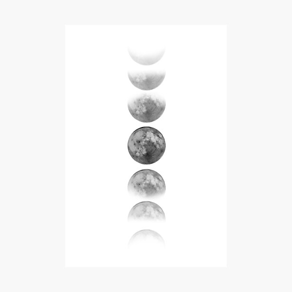 Phases of the Moon - gray Photographic Print