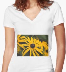 Black-Eyed Susans Women's Fitted V-Neck T-Shirt