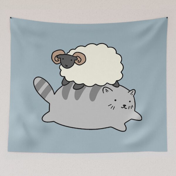Item preview, Cat and Little Ram designed and sold by SaradaBoru.