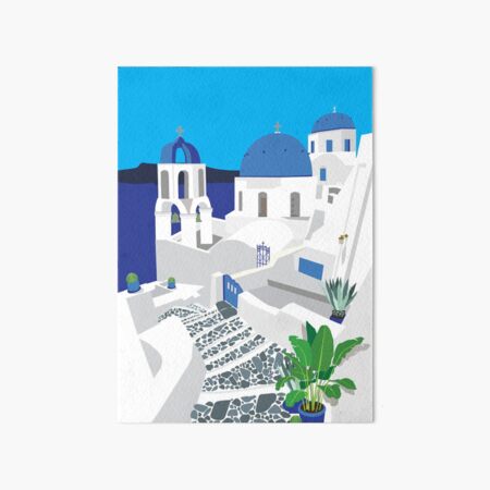 Santorini Art Board Print
