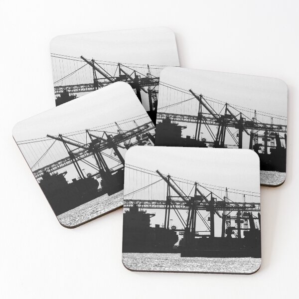 Item preview, Metallic Architectures Docked Cargo Ships designed and sold by Anna Lemos.