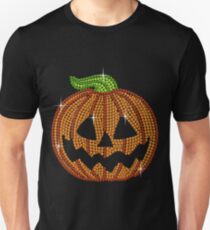 Pumpkin Printed Rhinestone Jackolantern Tshirt Unisex T-Shirt